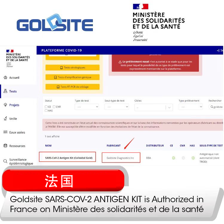 国赛生物新冠抗原检测产品获批准入欧洲多国政府白名单！